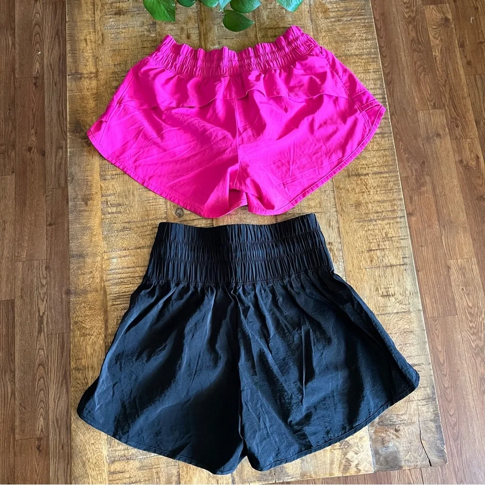 Champion Shorts Bundle Black & Pink Womens Pull On Running Shorts Size Small